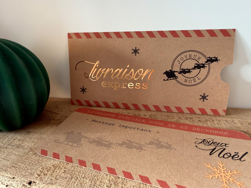 Carte de Noël Message du Père du Noël